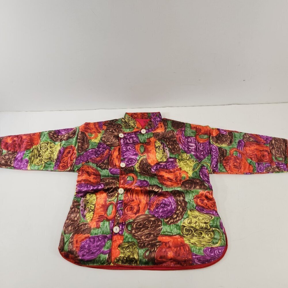 Vintage Colorful Asian Style Kids Jacket